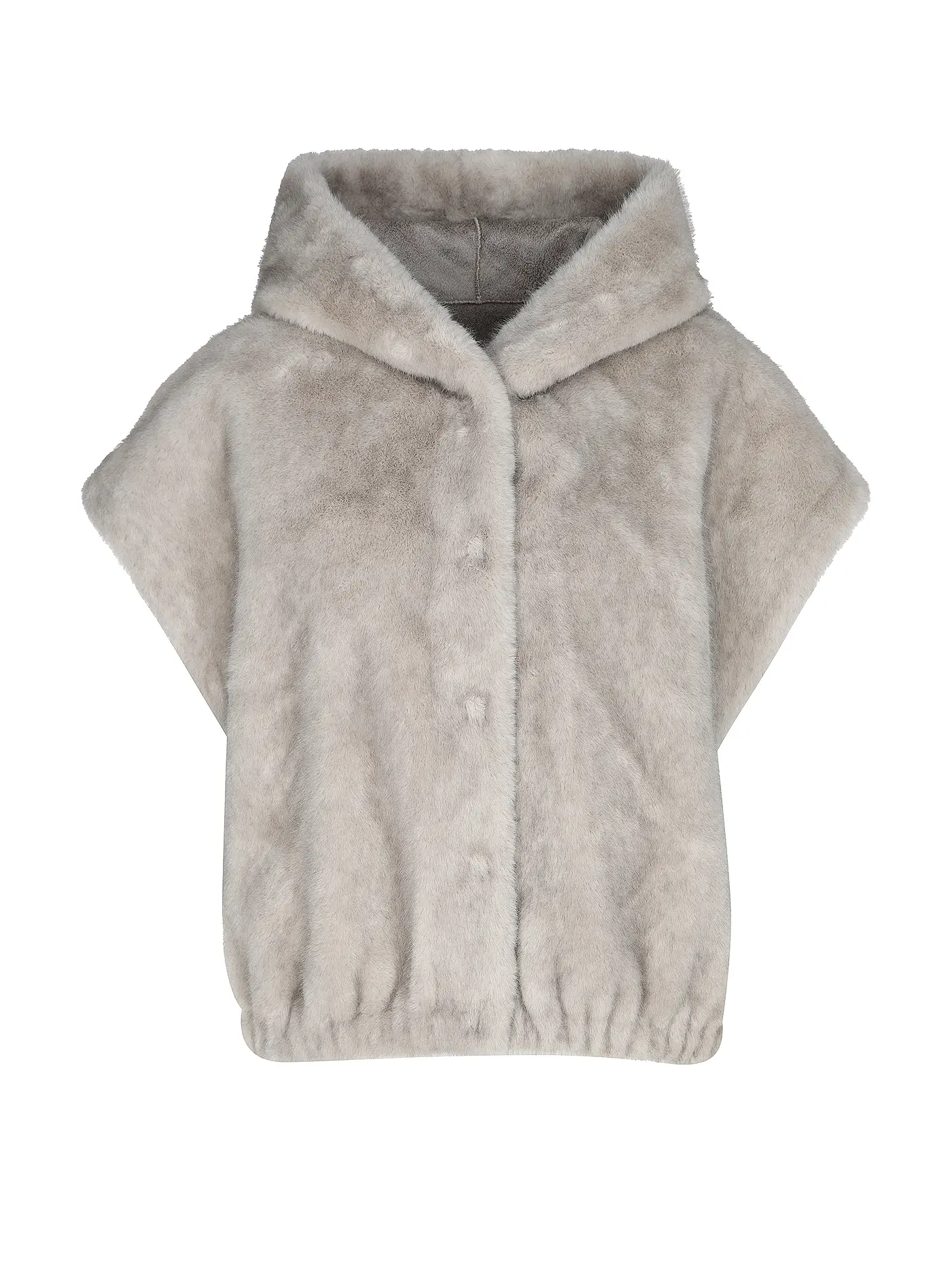 STUDIO AR | Wendejacke in Felloptik MINK | grau